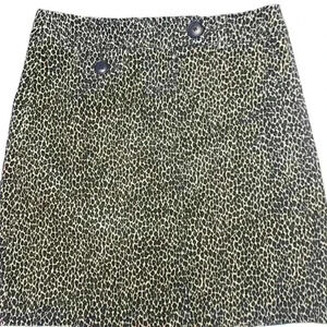Harold's Corduroy Cheetah Print Mini Skirt PRISTINE Size 8